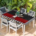 thumbnail image 2 of Chef Table Cloths for 4 Foot Rectangle Tables, Cartoon Cute Watercolor Cooking Red Black Patio Waterproof Elastic Fitted Tablecloths, Washable Rectangular Table Cover for Camping, 2 of 8
