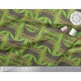 thumbnail image 3 of Soimoi Green Moss Georgette Fabric Art Nouveau Elements Art & Craft Printed Craft Fabric by the Yard 42 Inch Wide, 3 of 3