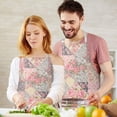 thumbnail image 3 of Pioneer Flower Floral Print Pattern Apron for Women and Men, Cotton Linen Waterproof with Pockets, Adjustable, 33x27 Inch for Kitchen, Gardening, BBQ, Salon, 3 of 6