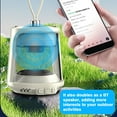 thumbnail image 2 of Graflsoa Lanterne de Camping Portable Multifonction Bluetooth avec Base Magnétique, Haut-Parleur et Modes d'Éclairage Réglables en Blanc Ou Noir, 2 of 6