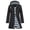 Dark Gray, variant on Dxzfnsa Raincoat Women Waterproof Long Hooded Rain Jacket Trench Coats Windbreaker Travel Jacket Plaid Drawstring Waistband Coats with Pockets S-2XL