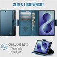 thumbnail image 3 of CaseMe Leather For Samsung Galaxy Z Fold8 5G Wallet Case with RFID Blocking, Card Holder Magnetic Clasp Kickstand Folio Case,Blue,For Galaxy Z Fold8 5G, 3 of 12