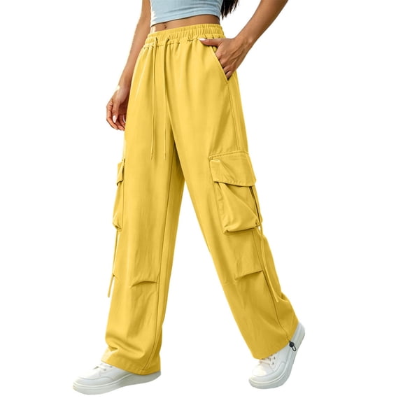 Khunlpohl Women's Cargo Pants Quick Dry Hiking Outdoor Trousers with Multiple Pockets Loose Fashion Casual Athletic Pants