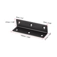 thumbnail image 2 of Uxcell L Shape 27x27x100mm Black Corner Brace Angle Bracket 4 Pack, 2 of 5