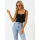 thumbnail image 2 of Camiseta sin Mangas con Cuello Sweetheart Y2K para Mujer Ropa de Club Negro L, 2 of 6