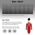 thumbnail image 4 of iiniim Mens Circus Magic Show Outfit Open Front Lapel Velvet Tailcoat Jacket with Accessories Set Red L, 4 of 8