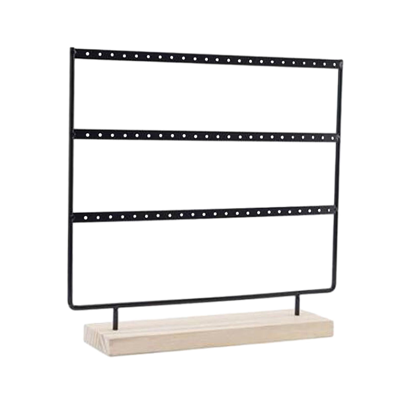 Segolike Earring Organizer Jewelry Display Stand 3 Tiers Hanging Earring Holder Jewelry Holder for Stores Selling Tabletop Home Vanity black