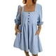 thumbnail image 1 of Vestido vaquero Sidefeel primavera/verano con manga 3/4 para mujer, 1 of 7