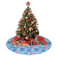 thumbnail image 4 of Falda para árbol de Navidad con puntada, suave y divertida, decoración navideña de granja con cuello para árbol de Navidad de 30", 4 of 4