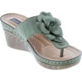 thumbnail image 7 of Gc Shoes Women's Sydney Rosette Slide Wedge Sandals, 7 of 7