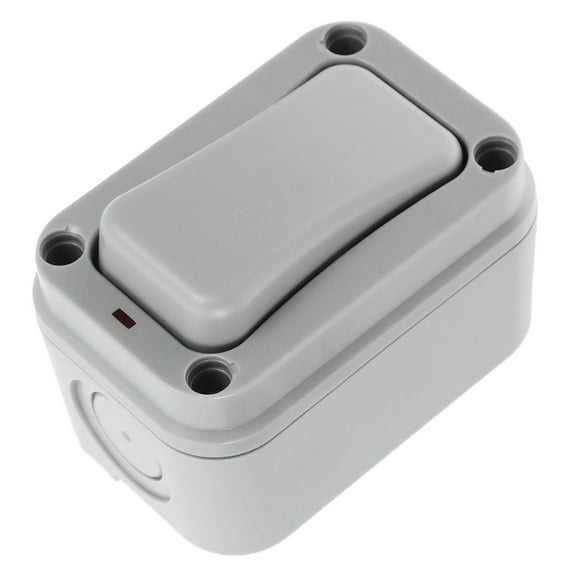 HOMEMAXS IP66 Waterproof Outdoor Light Switch Outdoor Garden Electrical Switch Outdoor Doorbell Button for Outdoor Garden Weatherproof Dark Grey