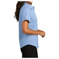 thumbnail image 4 of Yellow Rooster Womens Short Sleeve Easy Care Shirt Light Blue/Light Stone S, 4 of 7