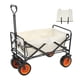 thumbnail image 2 of Carro De Camping, Carro De Camping Grueso De Gran Capacidad, Diseño Plegable Portátil Con Rueda Universal De 360 ​​grados Para Exteriores Cergrey Caqui, 2 of 8