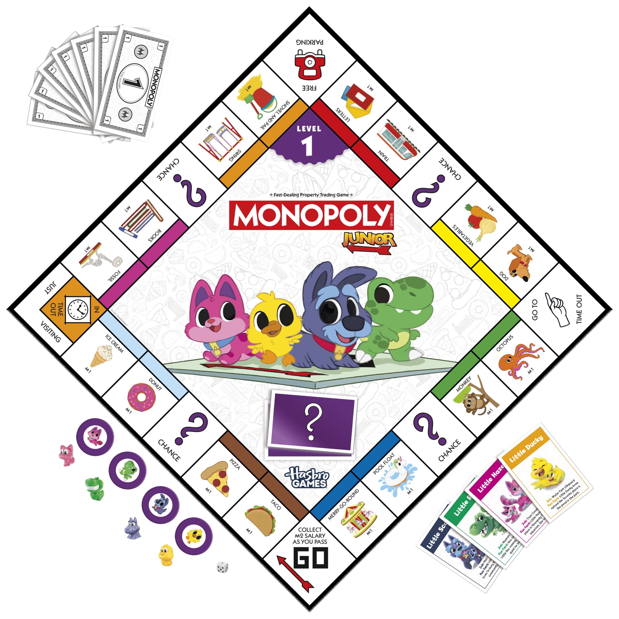 Monopoly Junior Board Game 2026, 2 Games in 1, 2Sided Boa