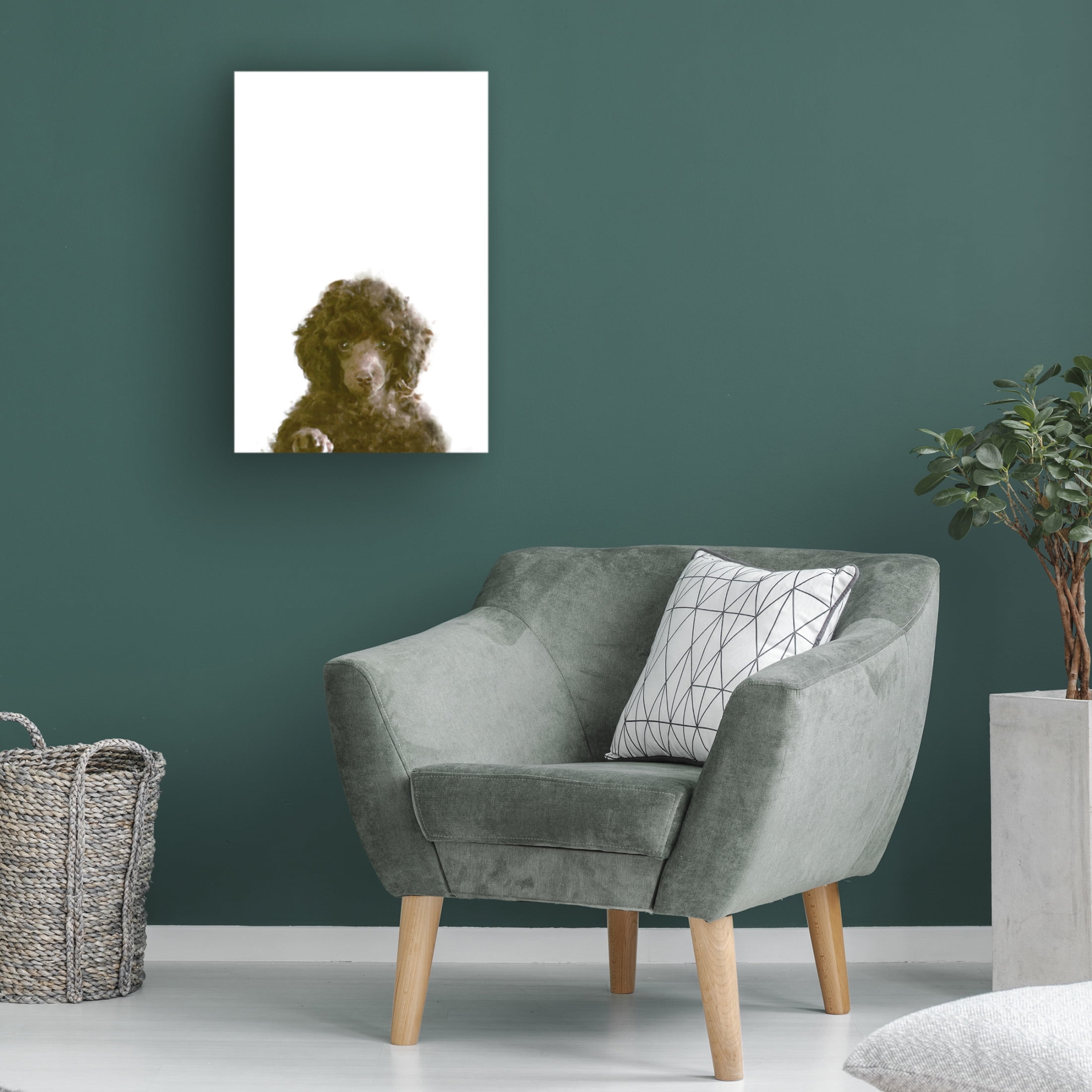 Canvas Wall Art - Pictufy Studio Ii 'The Dog' Wall Art for Living Room, Bedroom, or Office Décor by Trademark Fine Art - 16 x 24 Inches