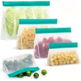 thumbnail image 2 of LOVEVER [Sacs de Rangement Réutilisables Étanches] 3/6 Pcs Sac de Rangement Alimentaire en Silicone Réutilisable Étanche et Réutilisable Sac de Congélation Sac de Voyage/ Maison -1 Sac Réutilisable Gallon/ 1 Sac Réutilisable San, 2 of 7