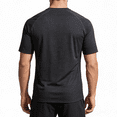 thumbnail image 5 of Hearthz Men's Cooling Ice Silk Running Shirts Quick Dry Short Sleeve Gym Workout Running Tops Crew Neck Sun Protection Tshirts Shirts for Men Black L, 5 of 5
