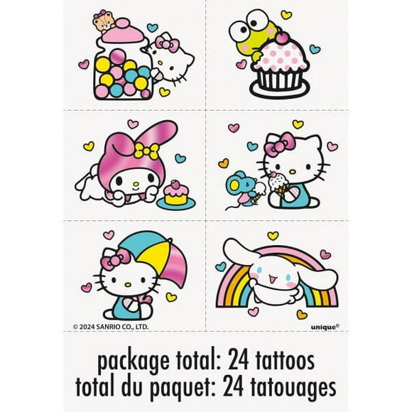 Hello Kitty Foil Tattoo Sheets, 4ct