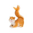 thumbnail image 1 of Garden Squirrel Statues with Butterfly Solar Light Handpainted for Lawn Gift Prone squirrel, 1 of 8