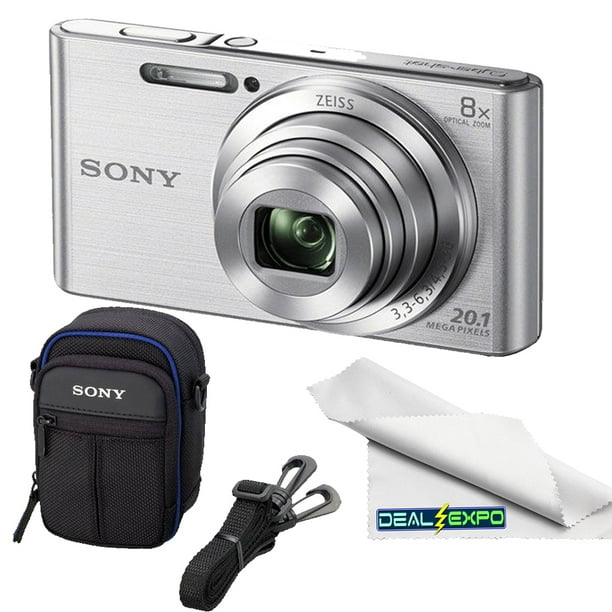 Sony DSCW830 Digital Camera (Silver) + Sony LCSCSJ Soft Carrying Case