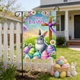 thumbnail image 5 of Easter Garden Flag Double Sided Spring Decor Bunny Eggs Floral Yard Welcome Decoration for Outdoor Patio Lawn Porch Home Holiday Seasonal Party Supplies, 5 of 6