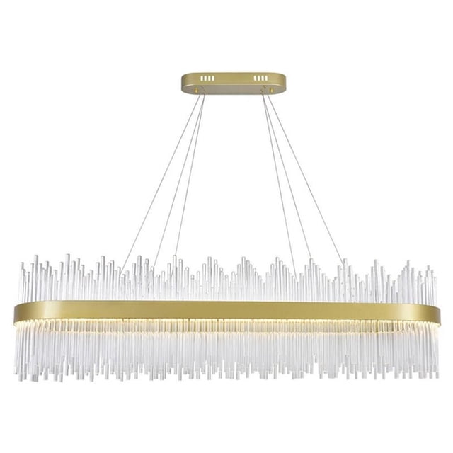 CWI Lighting Genevieve Lustre LED avec Médaillon Finition Or