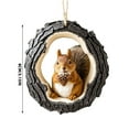 thumbnail image 4 of Realistic 2D Acrylic Squirrel Christmas Ornament - Tree Hollow Hanging Decoration for Holiday Trees,Nature & Wildlife Lovers,Perfect Gift for Animal Enthusiasts‌, 4 of 5