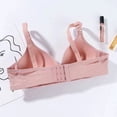 thumbnail image 3 of ALLLIST Plus Size Women Bras Wirefree Push up Bralette Lace Pink Solid Breathable T-Shirt Underwear for Women, 3 of 4