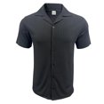 thumbnail image 4 of Clean Golf T-Shirts for Mens Plain Basic Tee Shirts Knitted Stripe Tops Ultra Soft Quick Dry Tunic Blouses Collared Short Sleeve Shirts Front Button Tees Shirts Workout Running Gym Blouse, 4 of 6
