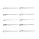 thumbnail image 1 of Bewildely 10 piezas de tenedores de cuchara de fruta de sandía reutilizables de acero inoxidable portátil postre aperitivo comida recoger accesorios de Mostrada Plata Bewildely HA073767-01, 1 of 6