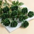 thumbnail image 5 of 10pcs Fake Roses Artificial Silk Flowers Faux Rose Flower Long Stems Bouquet for Arrangement Wedding Centerpiece Party Home Kitchen Decor(Ivory-White Long Stem), 5 of 5
