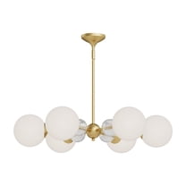 CH415330BGOP-Alora Lighting-Celia - 6 Light Chandelier-4.5 Inches Tall and 30.25 Inches Wide-Brushed Gold Finish