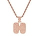 thumbnail image 2 of circón cristal de la 'L / K / JH / I' colgante collar 18K chapado e hombres mujeres joyería de moda Fernando Collar de la letra de Hip Hop, 2 of 6