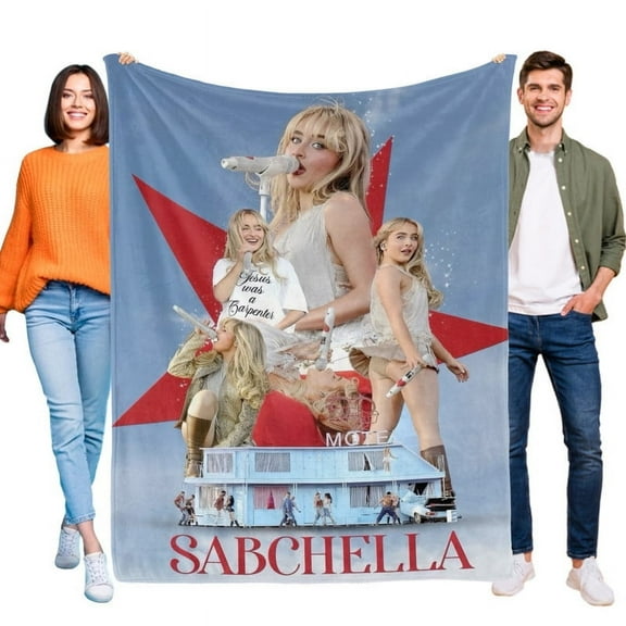 Sabrina Carpenter Blanket Soft Throw Blanket Micro Fleece Fuzzy Blankets Thin Bed Couch Decor Adult Nap Bedroom Car All Season Birthday Gifts 30"X40"