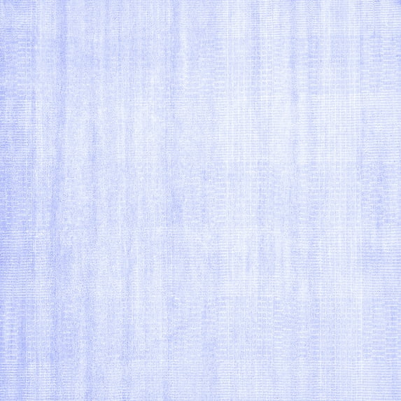 Ahgly Company Machine Washable Indoor Square Solid Blue Modern Area Rugs, 3' Square