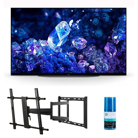 Sony XR48A90K 48-inch 4K Bravia XR OLED HDR Smart TV with Walts TV Full Motion Mount for 43-90" TVs and Walts Screen Cleaner Kit (2022)