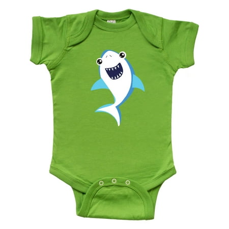 

Inktastic Cute Shark Little Shark Blue Shark Gift Baby Boy or Baby Girl Bodysuit