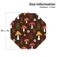 thumbnail image 2 of Yiaed Woodland Mushroom Print Leather Coasters for Drinks - Cup Coasters Coffee Table Kitchen Table Bar, Home & Office Gifts Handmade Drink Coasters-Octagon, 2 of 6