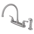 thumbnail image 2 of Kingston Brass GKB798SP Water Saving Magellan Centerset Kitchen Faucet with Matching Sprayer, Satin Nickel, 2 of 2