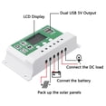 thumbnail image 2 of Controlador De Carga Solar 10A 20A 30A 40A 50A 60A Controlador de carga 12V 24V PMW Pantalla LCD (20A) Tmvgtek Libre de BPA, 2 of 3