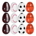 thumbnail image 1 of 12 huevos de Pascua rellenables, recipientes para dulces que se pueden abrir, huevos de plástico vacíos con temática deportiva para la búsqueda de huevos de Pascua, rellenos de cumpleaños y cestas., 1 of 4