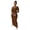 Brown, variant on Sexy Crew Neck Lounge Long Dress Fitted Long Sleeve Ribbed Bodycon Maxi Dresses for Women Black M