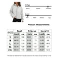 thumbnail image 6 of Rosvigor Hoodies for Women Cropped Sweatshirts Women Fleece Oversized Full Zip Jackets Fall Winter Tops, 6 of 6