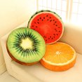 thumbnail image 1 of Essen Coussin Rond Doux en Peluche Coussin Orange Kiwi Melon D\'eau Fruit Jouets Coussin de Siège, 1 of 7