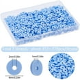 thumbnail image 2 of 1 BOX 1000PCS+ 6mm Light Blue Clay Heishi Beads Bulk Polymer Round Beads Small Refill Flat Disc Vinyl Spacer Loose Bead, 2 of 6