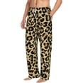 thumbnail image 2 of Uemuo Leopard Print Pattern Men's Wide Leg Palazzo Lounge Pants with Pockets Light Weight Loose Comfy Casual Pajama Pants-Small, 2 of 9