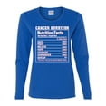 thumbnail image 2 of Wild Bobby Breast Cancer Survivor Nutrition Facts Breast Cancer Awareness Front and Back Women Long Sleeve Tee, Royal, Medium, 2 of 5