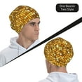 thumbnail image 6 of Fuzoiu Bright Shiny Golden Print Winter Beanie Hat for Men & Women,Warm Knit Cap,Women Windproof Watch Hat,Knit Warm Unisex Beanie, 6 of 7