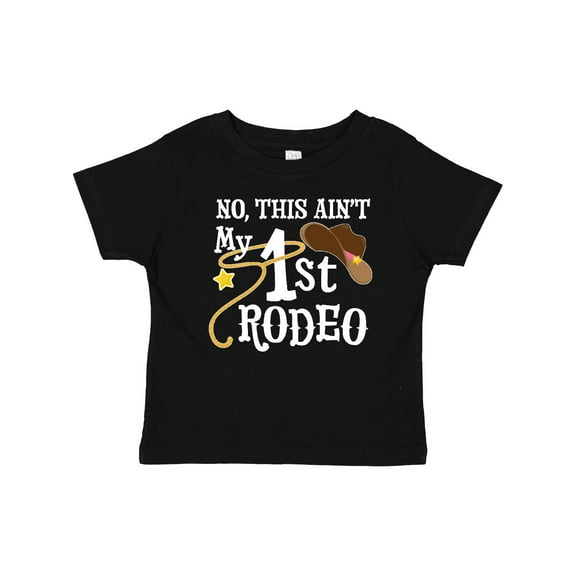 Inktastic No, This Ain't My 1st Rodeo Cowboy Hat and Lasso Boys or Girls Baby T-Shirt