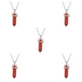 thumbnail image 1 of maskred Hexagon Column Charm Findings Handmade Holiday Hanging Pendants Crystal Necklace Earring Keychains Decorations Red Pattern Color 5Set, 1 of 6
